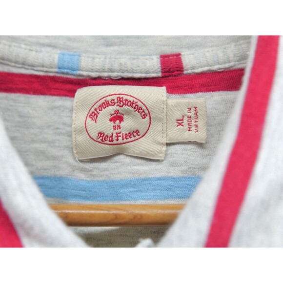 Brooks Brothers Red Fleece Polo Shirt Mens XL Multicolor‎ Stripes Short Sleeve - Picture 3 of 7